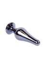 Metalowy korek analny z ozdobnym kryształkiem i etui - 9,5 cm