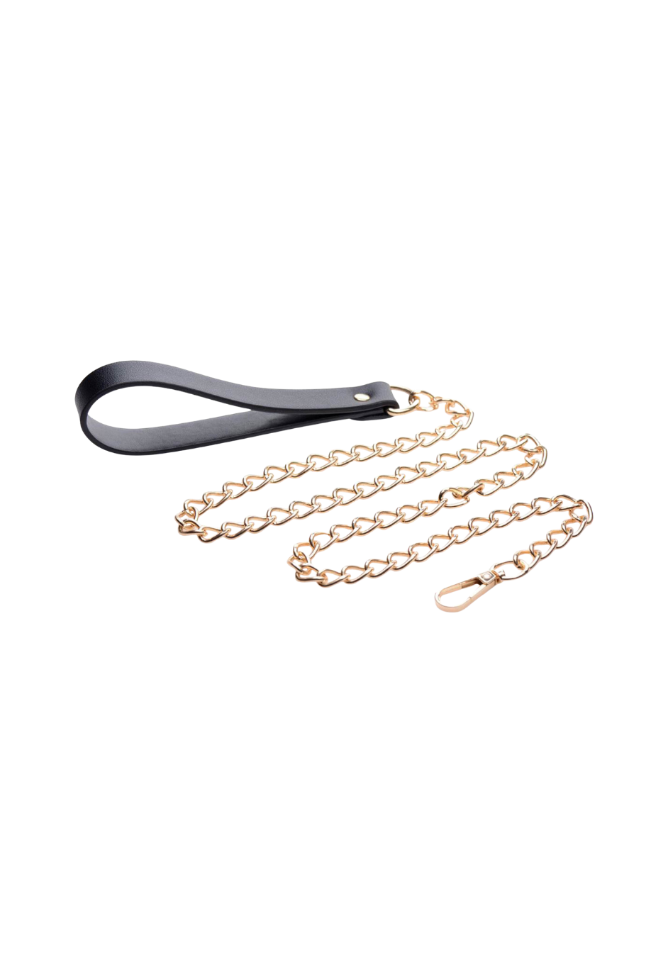 Elegancka smycz BDSM ze złotym łańcuchem