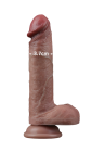Dildo z silikonu platynowego z realistycznymi żyłkami - 19,5 cm