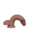 Dildo z silikonu platynowego z realistycznymi żyłkami - 19,5 cm