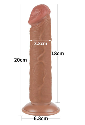 Realistyczne Dildo z Ruchomą Skórą 20 cm | Erotic Med