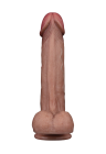 Realistyczne dildo z dwuwarstwowego silikonu platynowego - 22,5 cm