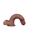 Realistyczne dildo z dwuwarstwowego silikonu platynowego - 22,5 cm