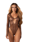 Połyskujące Body z Długim Rękawem Złote | Erotic Med
