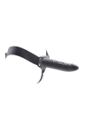Wibrujący Pusty Strap-On 22,5 cm Czarny | Erotic Med