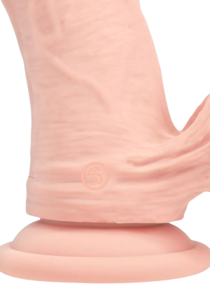 Dwuwarstwowy wibrator silikonowy z obciążonymi kulkami – 18 cm