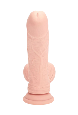 Dwuwarstwowy wibrator silikonowy z obciążonymi kulkami – 18 cm