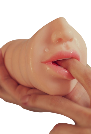 Realistyczny masturbator oralny z ruchomym językiem