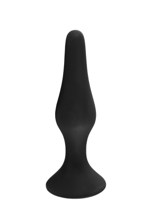 Czarny korek analny z szeroką podstawą – 11,5 cm