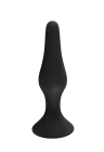 Czarny korek analny z szeroką podstawą – 11,5 cm