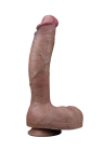 Realistyczne dildo z platynowego silikonu z przyssawką – 27 cm