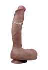 Realistyczne dildo z platynowego silikonu z przyssawką – 27 cm