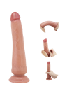 Realistyczne dildo TPR z przyssawką i elastycznym rdzeniem - 25 cm