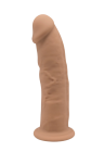 Realistyczne dildo silikonowe z przyssawką i efektem termoaktywnym - 15,5 cm