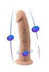Realistyczne dildo silikonowe z przyssawką i efektem termoaktywnym - 15,5 cm