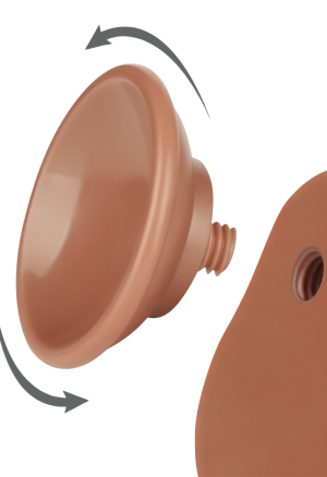 Realistyczne dildo TPE o podwójnej gęstości z przyssawką - 18 cm