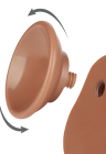 Realistyczne dildo TPE o podwójnej gęstości z przyssawką - 18 cm