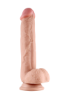 Realistyczne dildo TPE z ruchomą skórką i przyssawką - 23,5 cm
