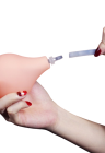 Realistyczne dildo z funkcją wytrysku i przyssawką - 23 cm