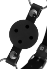 Zestaw 3 plastikowych knebli kulkowych BDSM z otworami