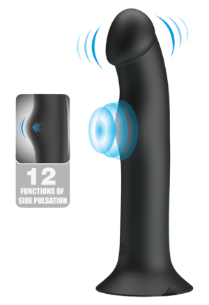 Dildo z pulsującą kulką na trzonie