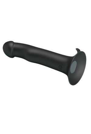 Dildo w kolorze czarnym z przyssawką