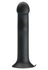 Przód dildo w kolorze czarnym z przyssawką
