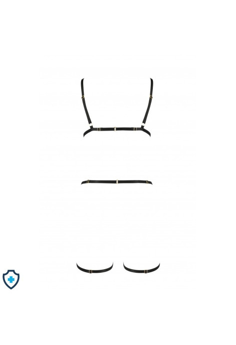 Proste body z paseczków - harness i pas w kolorze czarnym Proste body z paseczków - harness i pas w kolorze czarnym