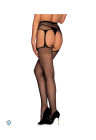 Figlarne garter stockings z szerokimi oczkami