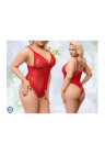 Ogniste, uwodzicielskie body z czerwonej koronki - Plus Size