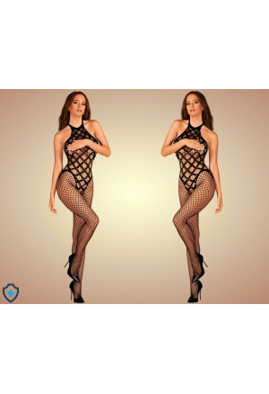 Zmysłowe bodystocking o szerokim splocie