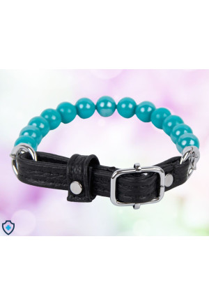 Stylowy choker z turkusowych pereł