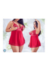 Gorąca do czerwoności koszulka z siateczki - Plus Size