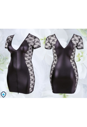 Ponętna sukienka z koronką oraz suwakiem - Plus Size