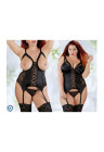 Podkreślający figurę gorset z odpinanymi miseczkami - Plus Size