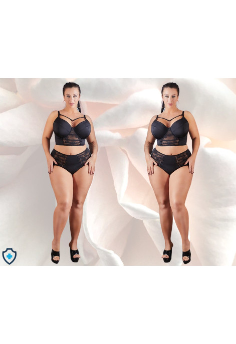 Nęcące figi z wysokim stanem i koronką - Plus Size Nęcące figi z wysokim stanem i koronką - Plus Size