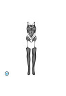 Czarne bodystocking z licznymi wycięciami