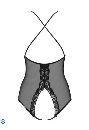 Koronkowe body z otwartym krokiem