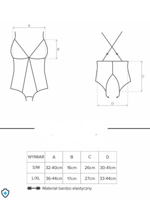 Koronkowe body z otwartym krokiem