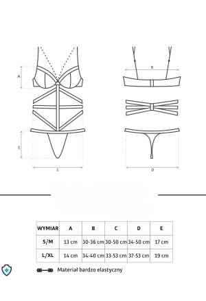 Uwodzicielskie, otwarte body z łańcuszkami
