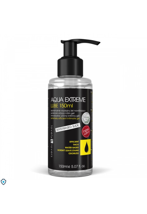 Gęsty i bardzo wydajny lubrykant na bazie wody AQUA EXTREME, 150 ml Gęsty i bardzo wydajny lubrykant na bazie wody AQUA EXTREME, 150 ml