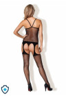 Top ze sznurowaniem + pończochy, bodystocking, fit