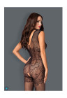 Kwiatowe bodystocking z szerokimi ramiączkami