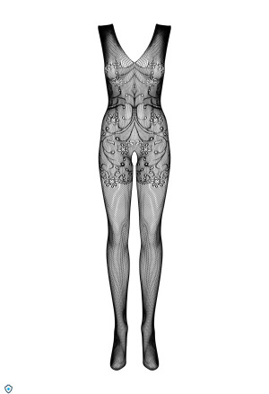 Kwiatowe bodystocking z szerokimi ramiączkami