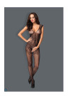 Kwiatowe bodystocking z szerokimi ramiączkami
