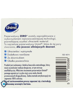 Ultracienkie prezerwatywy Zero 3 szt - najdelikatniejsze na świecie