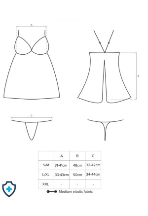 Zwiewna babydoll z kuszącym rozcięciem na plecach