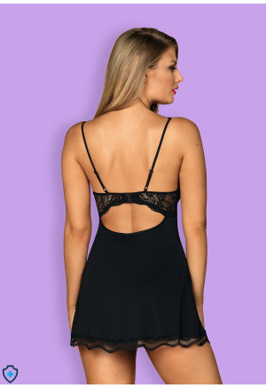 Kobieca babydoll z różaną koronką