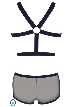 Męski harness połączony z szortami - wetlook