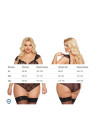Kuszące body z otwartymi miseczkami - plus size, czarne